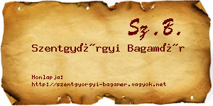 Szentgyörgyi Bagamér névjegykártya
